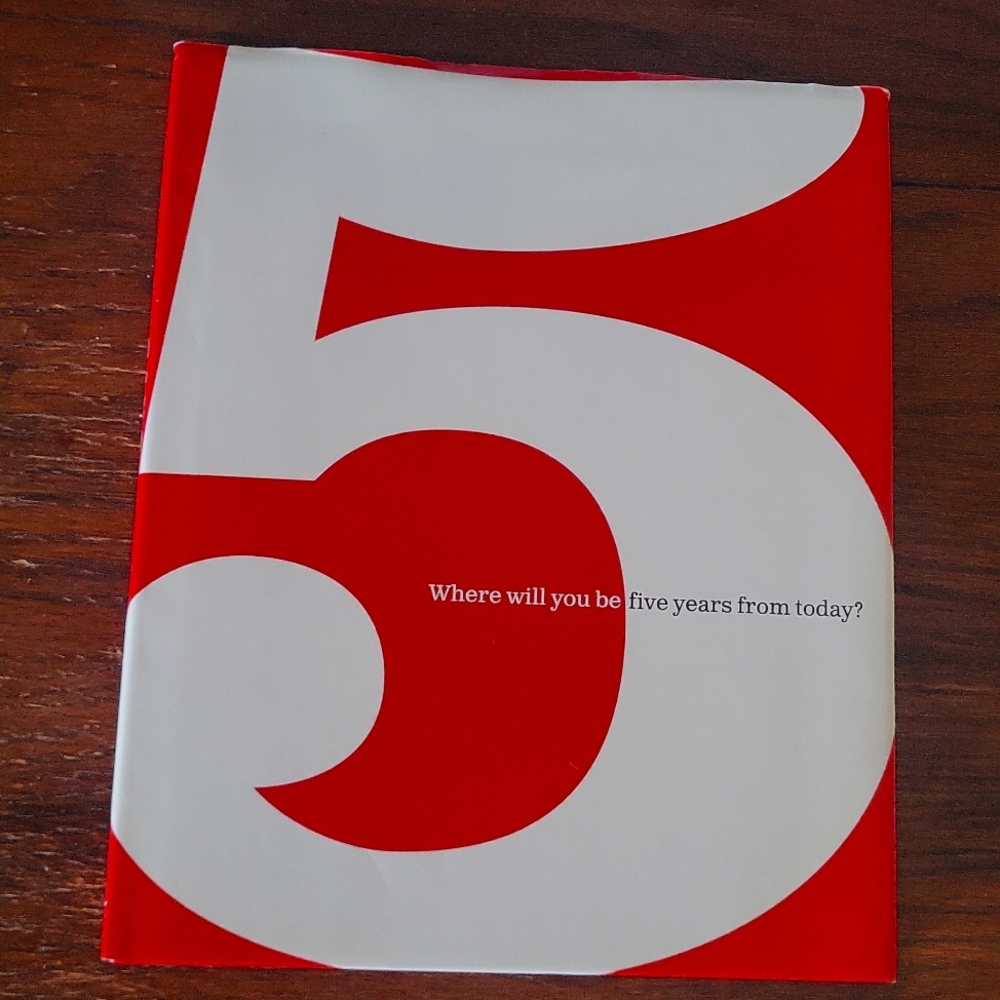 NWT Where Will You Be Five Years From Today? Hardcover Journal